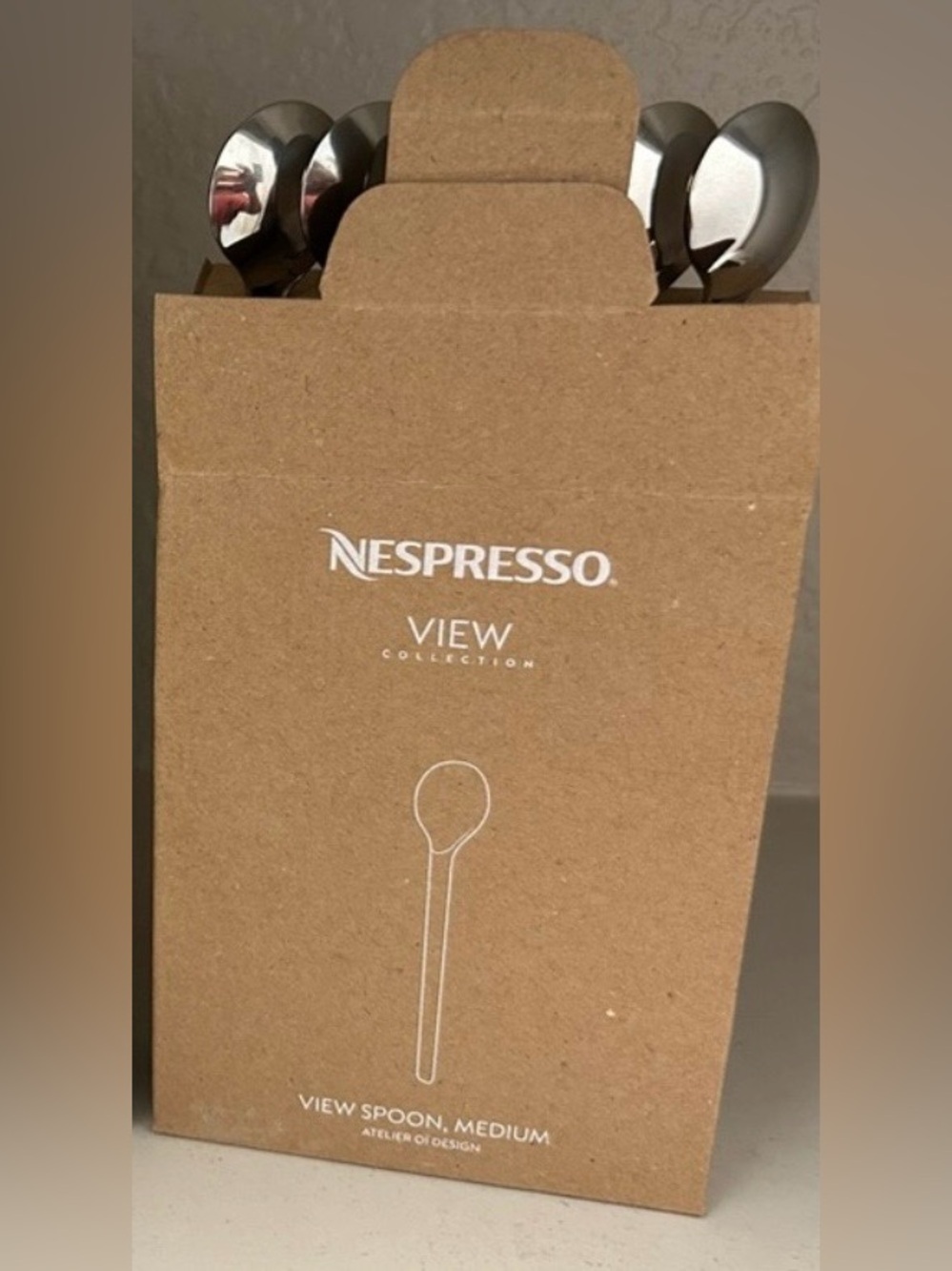 Set of six Nespresso medium view spoons!